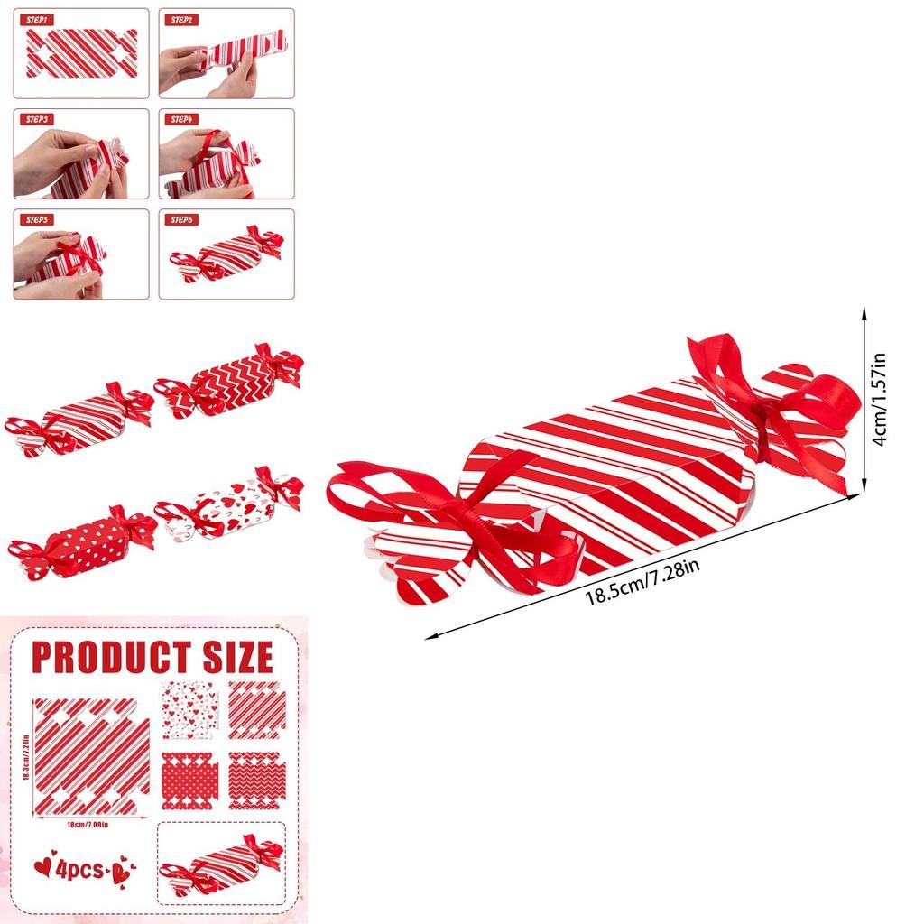 Valentines Day Candy Shape Snack Packaging Box Party Decor Set With Paper Material For Celebrations