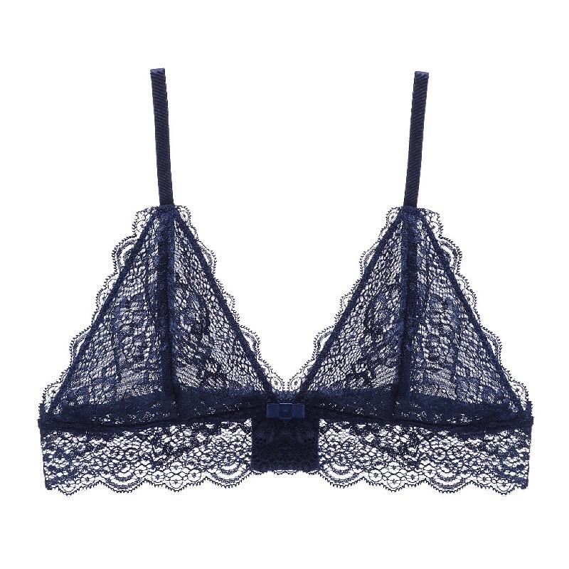Summer new hot-selling explosive breathable lace bra sexy underwear steel-free ultra-thin triangular cup bra