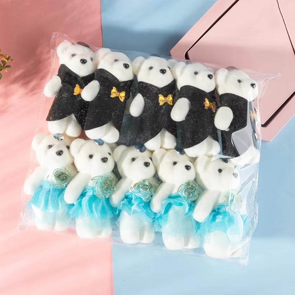 

10pcs Foam Bear Mini Bear Flower Bouquet Plush Animal Cartoon Bouquet Doll Kids/Children Toys