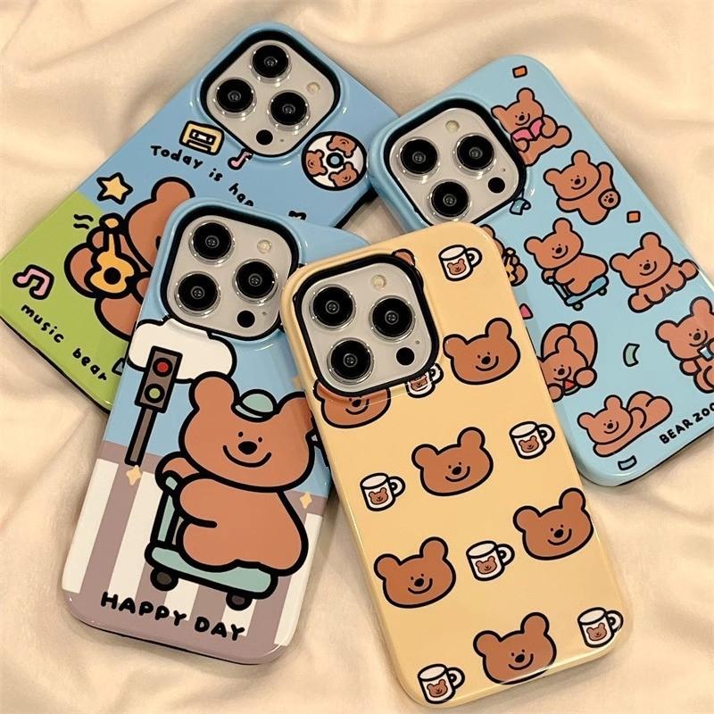 Applicable to Apple 11/11 2-in-1 mobile phone case iPhone11ProMax new 11Pro cartoon cute bear