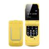 0,66" Mini Flip Mobiltelefon Minste klapptelefon FM Trådløs Bluetooth 3.0 Oppringer Handsfree Øretelefon Enkelt SIM-kort telefon