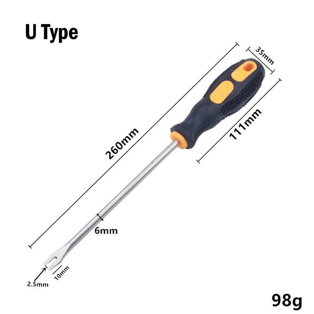 UV Type Screws, Nail Extractor,260mm Nail Lifting Screwdriver, Woodworking Nail Lifting Tool, Tire Nail Lifting Tool