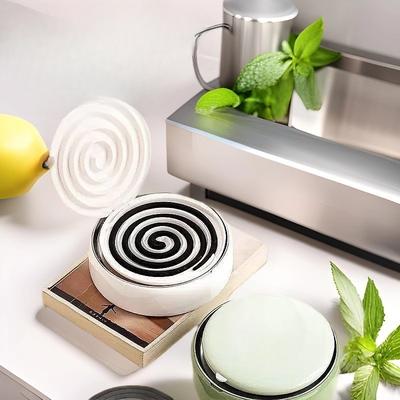 Sawtooth Anti Scalding Fireproof Fly Ash Safe Mosquito Incense Box with Automatic Incense Separators and Lids Storage Holder