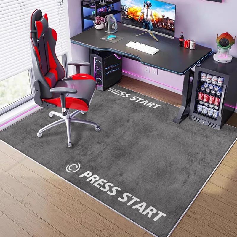 Gamingzimmer Teppich Rutschfest Schmutzabweisend Verschleißfest Bodenmatte Controller-Muster Schlafzimmerteppich Große Größe Heimdekorationsmatten