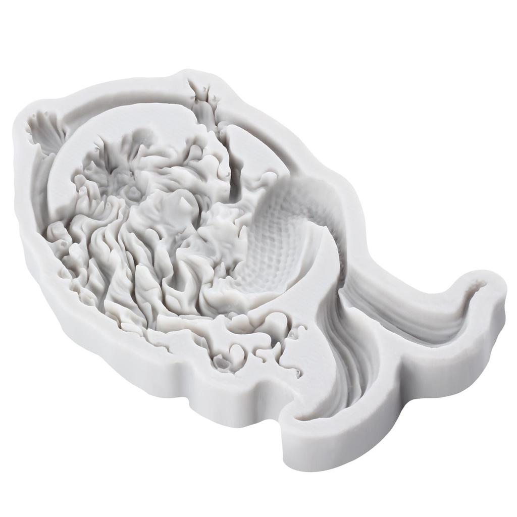 Mermaid Silicone Molds Mermaid Princess Fondant Mold Cake Decorating Tools Cupcake Topper Candy Chocolate Gumpaste Mold