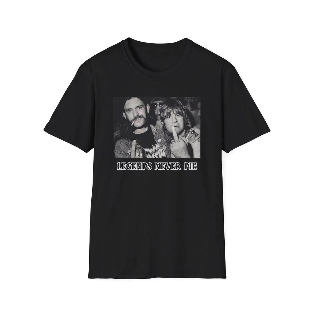 T-shirt Rock Legends Never Die - Maglietta Vintage Metal Music - Maglietta Lemmy & Ozzy -