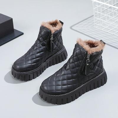 New Women's Cotton Boots Plus Velvet Warm Platform Shoes In The Women's Snow Boots