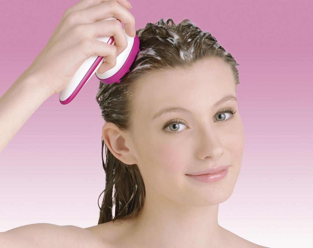 Panasonic Electric Scalp Brush, Sonic Vibration Cleansing Type, Vivid Pink, EH-HM27-VP