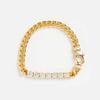 Copper Color-Preserving Hip-Hop Personality Trend With Diamond Short Necklace Blogger With The Same Jewelry