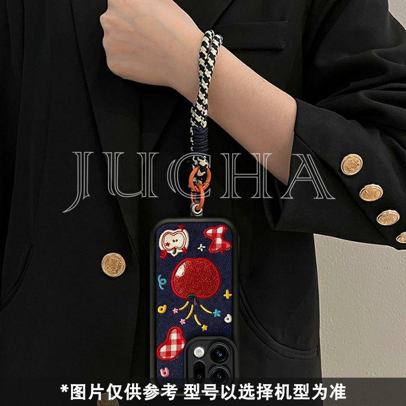 Applicable To Oppofindx9pro Mobile Phone Case Design Sense Niche OPPOfindx8 Non-collision Imitation Denim Apple