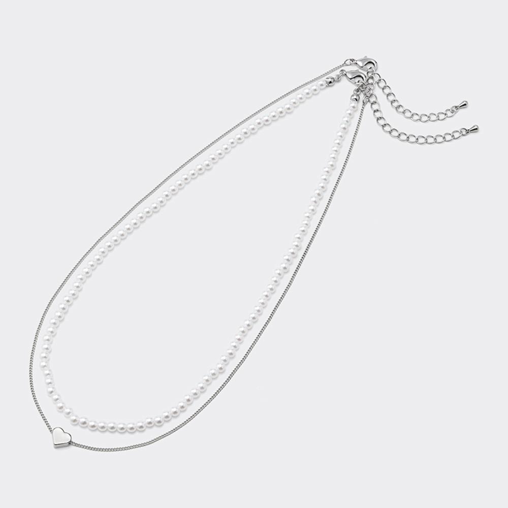 

Колье GU by Uniqlo с жемчужным узором в форме сердца