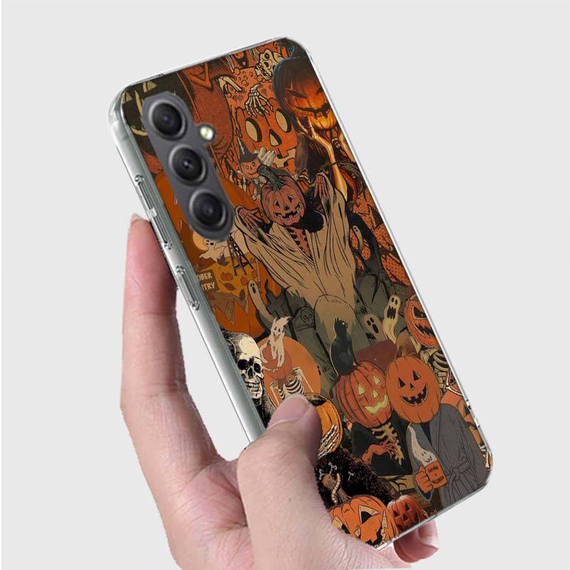 

Halloween Fall Art Witch Cat Phone Case for Samsung A16 A26 A36 A56 A17 A37 A57 A07 A06 A02S A03 A04S A05S Galaxy Note 20 10 A50 Samsung A31