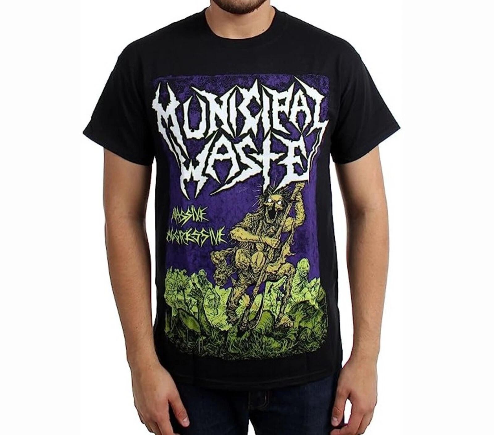 MUNICIPAL WASTE cd cvr MASSIVE AGGRESSIVE Official SHIRT 2XL fatal art mutation L