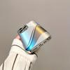 Gradient blue light electroplated silver glass phone case suitable for iPhone 17 16 15 14 13 12 11Pro/Max/Plus scratch resistant
