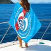 Fußball Straßburg Wappen Strandtuch - Weiche, Saugfähige Mikrofaser, Leicht, Ideal für Den Strand, Partys, Reisen, Camping Fan Geschenke
