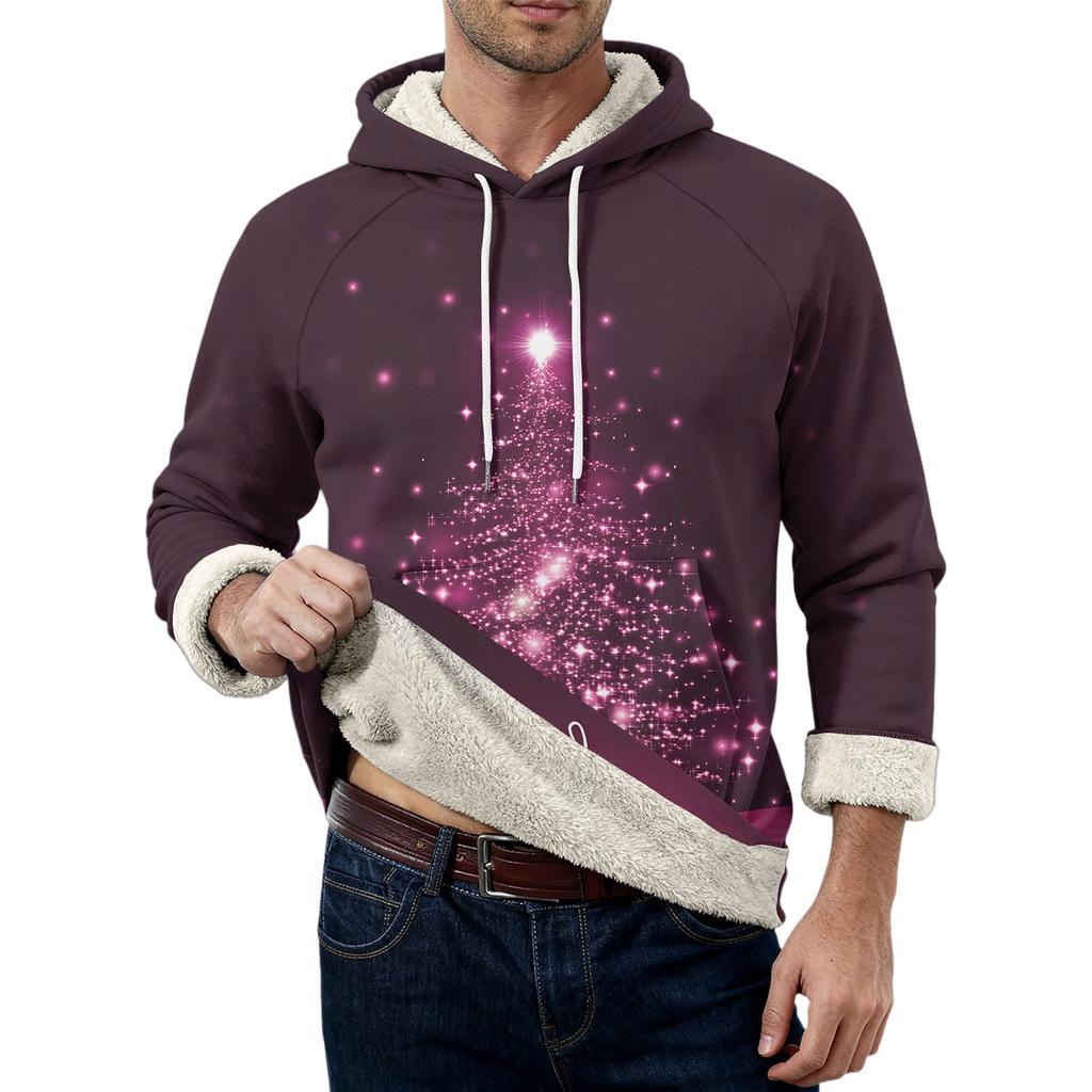 Men's Casual Long-Sleeve Fleece Hoodie With Pockets