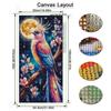 Moon Parrot Flower Large Size Diamond Painting Animal Birds Diy Full Square Round Drill Rhinestone Embroidery Mosaic Cross Stitch Kits Wall Decor