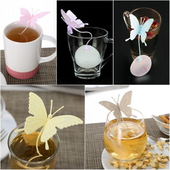 Silicone Butterfly Strainer Tea Shaped Tea Infuser for Filter Gift Tea Lover