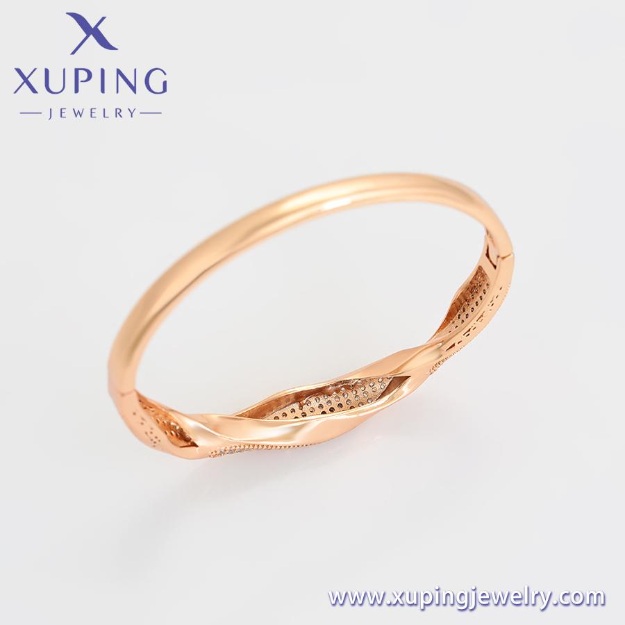 A00917741 Xuping Fashion Luxury Bangle 18K Gold Color Women Luxury Royal Romantic Trendy Vintage Bangle