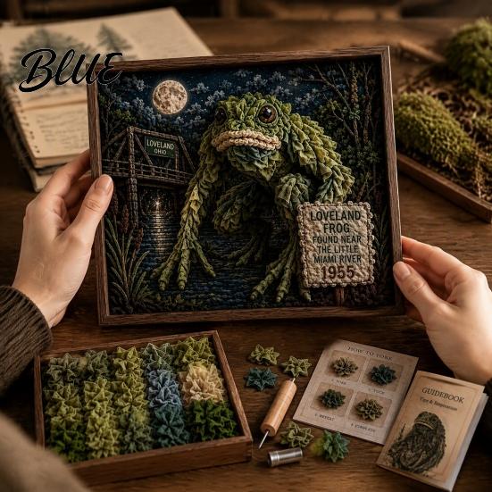 Niche Art Ornament Craft Set Poke Kit DIY Fabric Kits 3D Creative Handmade Fantasy Forest