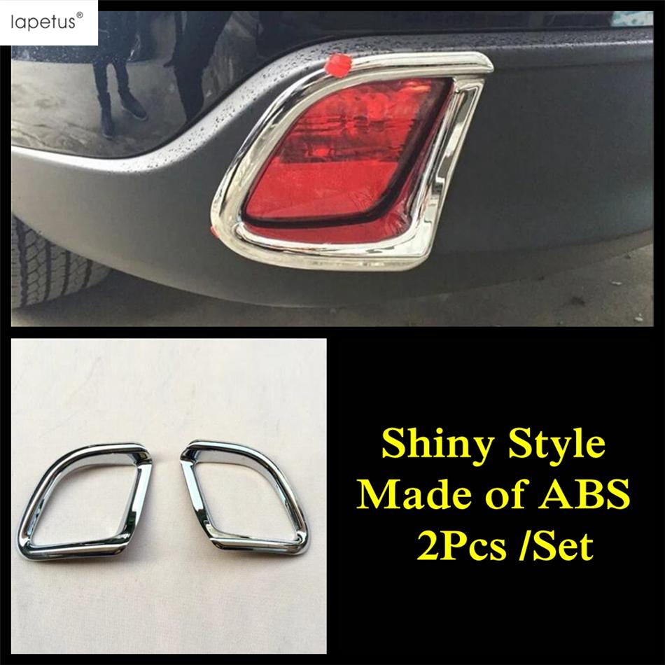 Car Rear Bumper Fog Light Lamp Frame Decoration Cover Trim Fit For Toyota Highlander / Kluger 2014 -  ABS Chrome Accessories Rear Fog Light-A