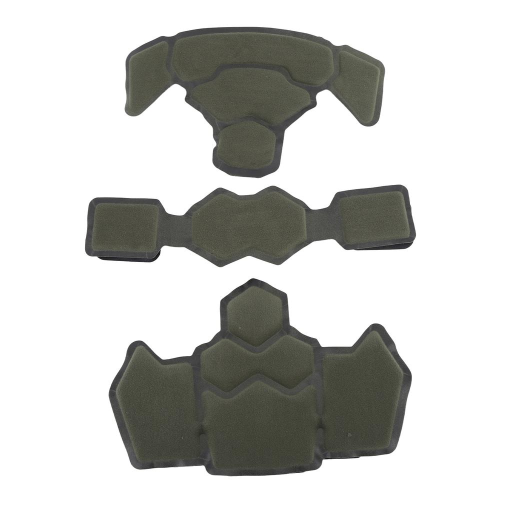 Helmet Padding Kit Memory Foam Pad Protective Mat Universal Motorcycle Bike Bicycle Cushions Waterproof OD Green