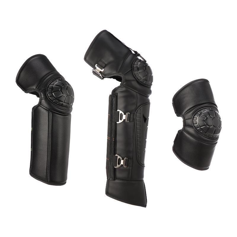 Winter Motorcycle Kneepad Warm Windproof Thickened Plush Leg Guards for Cold Weather Riding Protection
