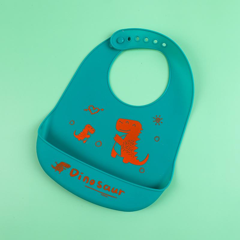 Waterproof Silicone Baby Bib - Large, Wash-Free, Drool & Meal Bib for Newborns and Children