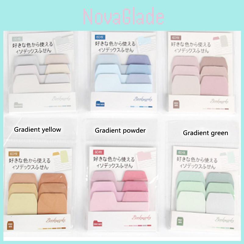Gradient Color Sticky Notepad Paper Tabs For Creative Diy Message Notation