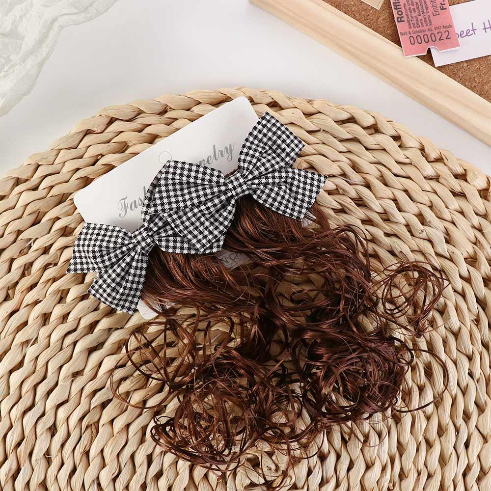 Headwear Girls Sweet Cute Baby Wig Hairpin Bowknot Hairclip Children's Bow Wig Hair Accessories