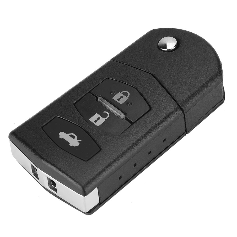 3 Button Car Remote Folding Flip Key Fob Case Blade Cover Shell Fit for MAZDA 2 3 5 6 RX8 MX5