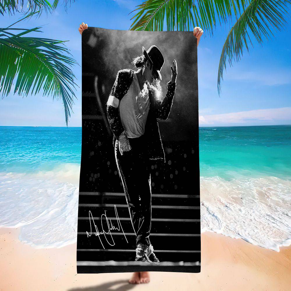 Zanger M-Michael J-Jackson Beach Towel Colorful Bath Towels For Girl Microfiber Quick Dry Custom Sand Free Beach Yoga Spa Gym