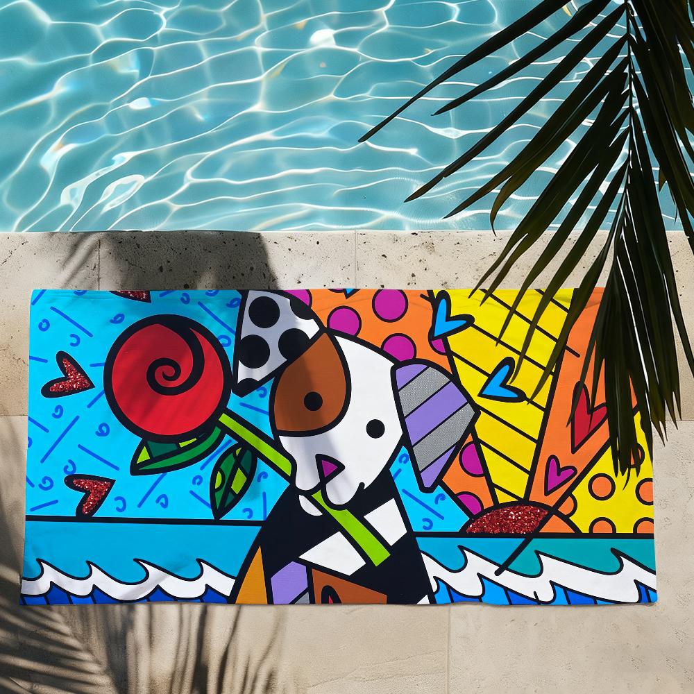 Pop Art R-Romero B-Britto-S Handtuch Weich Leicht Anti-Sand Großes Strandtuch Schnelltrocknend Bad Sport Familie