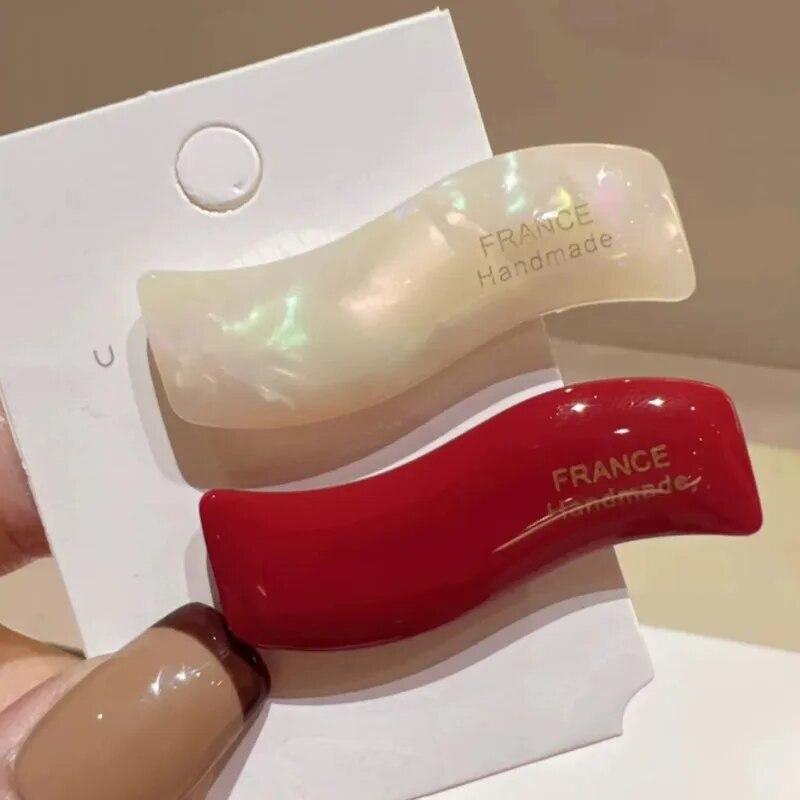 

Новый минималистский набор заколок для волос из ацетата, модные геометрические шпильки, боковые зажимы для волос, заколки, изысканные аксессуары для волос, подарок