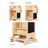 Adjustable Wooden Kitchen Step Stool for Children - Learning, Interactive, and Height-Increasing.
