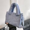Korean Style Cotton-padded Tote Bag Large Capacity Puffy Crossbody Bag  Autumn Winter