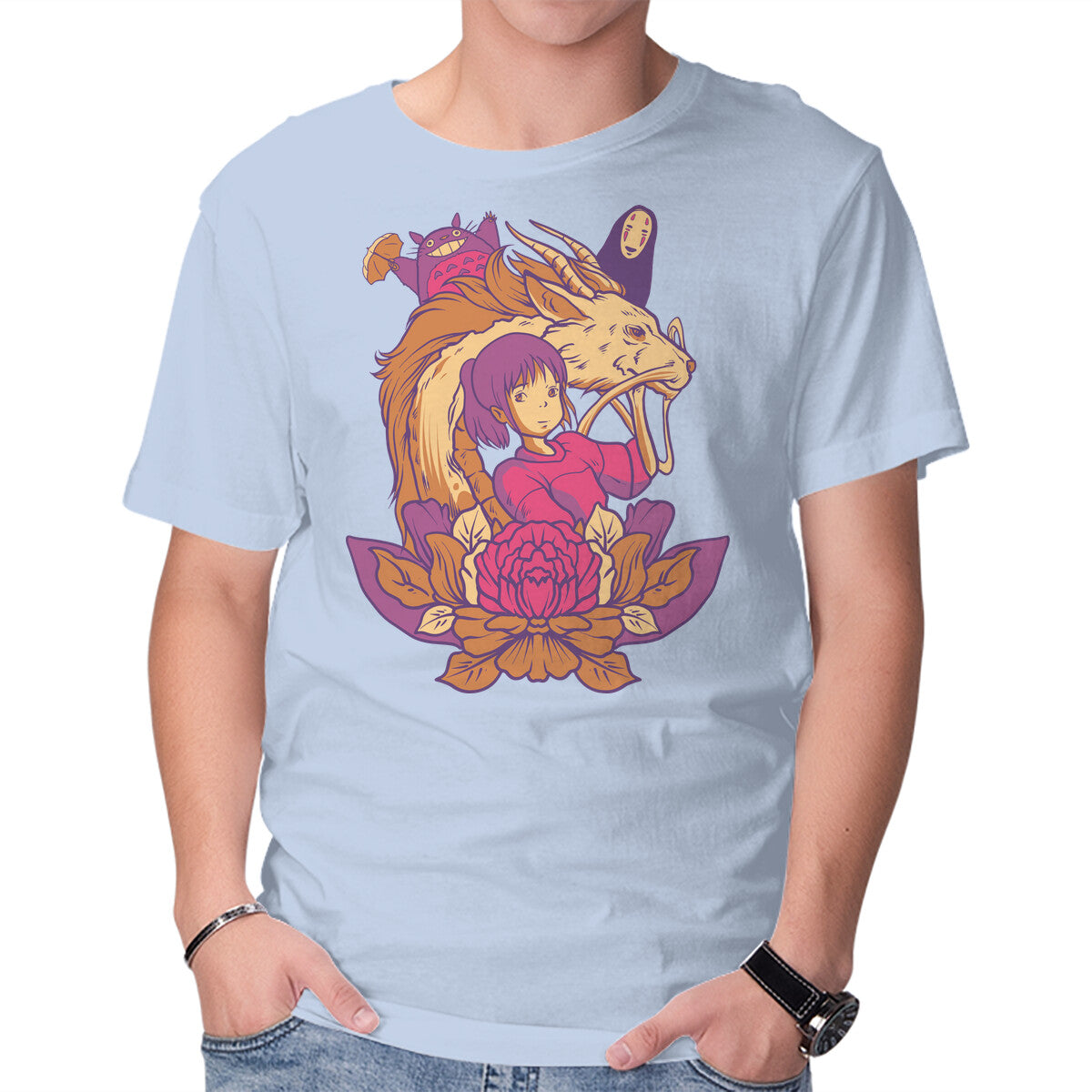 Unisex Crew Neck T-Shirt A Spirited Adventure Graphic Short Sleeve Casual Tee XXXL
