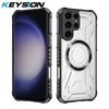KEYSION Custodia Magnetica Trasparente per Samsung S26 Ultra 5G Silicone+PC Custodia per Telefono Resistente agli Urti per Galaxy S26 S26+Plus