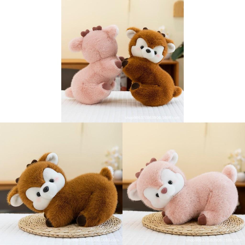 Cartoon Cute Deer Plush Toy Lovely Stuffed Animal Boys Soothing Gift Birthday