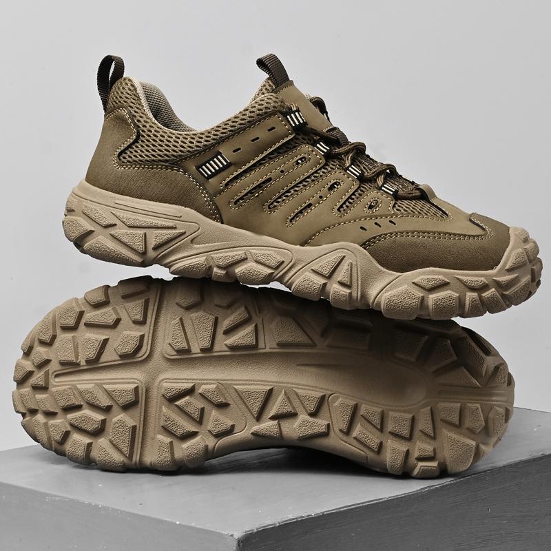 Zapatos de senderismo para hombre de estilo retro, resistentes, impermeables, con suela antideslizante, para viajes de montaña