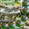 2.5W Solar Fountain,Durable Water Fountain,with 6 Nozzles 4 Anti-Collison Bars,Perfect Outdoor Decoration for Garden Pond Pool