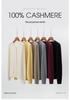 Women's 100% Pure Cashmere Round Neck Cardigan - Autumn/Winter Fashion Long Sleeve Knit Sweater Coat