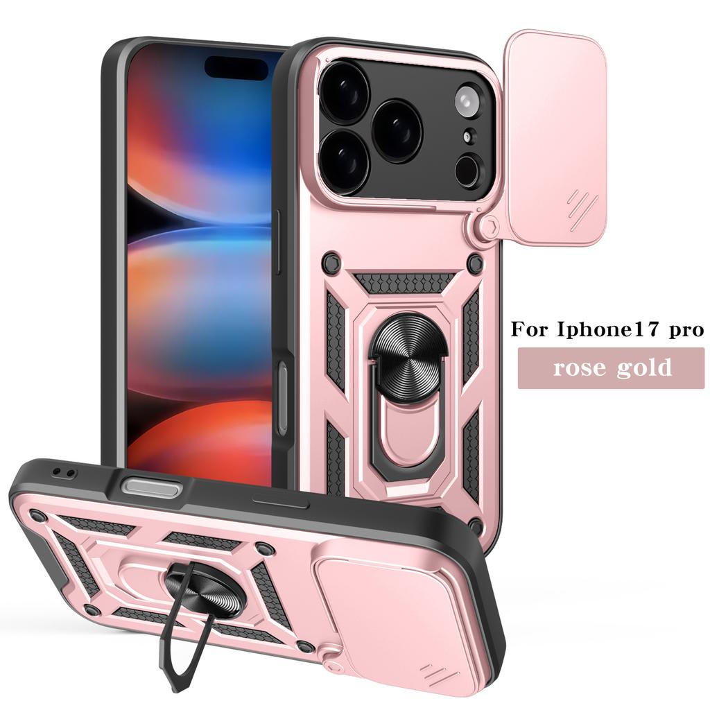 For iPhone 17 16 Pro Max Armored Protective Shell With Magnetic Ring For iPhone 17 Air 16E Phone Case With Camera Protection