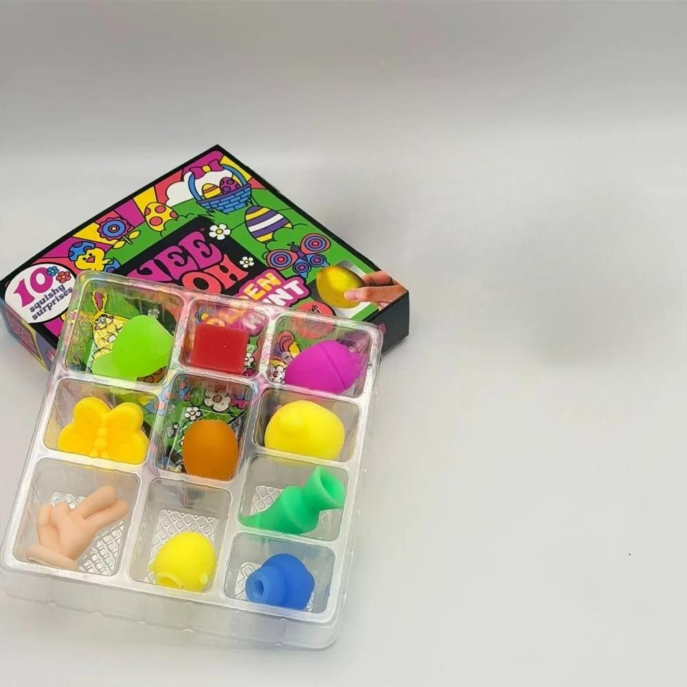 Needoh Goldenes Ei Oster Blind Box Fidget Spielzeug Squishy Überraschung Stressabbau Kneten Geschenk für Kinder Party