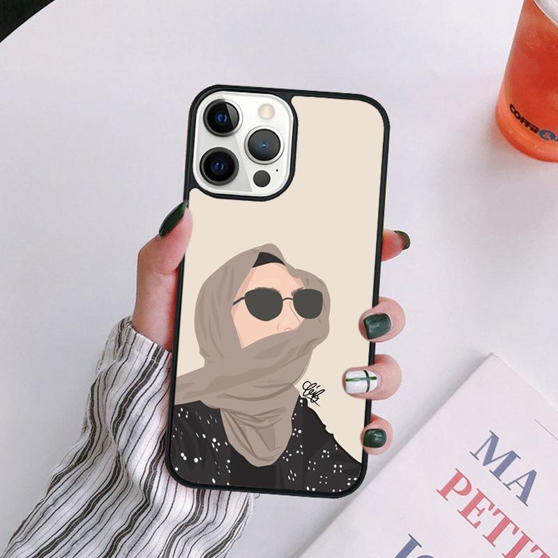 Muslim Islamic Arabic Hijab Gril Phone Case For iPhone 17 Air 16Pro Max 15 14 13 12 Plus Max Cover coque