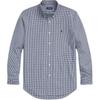 Polo Ralph Lauren Logo Plaid Print Single-Breasted Long Sleeve Shirt Men shirts Blue 710929342-001