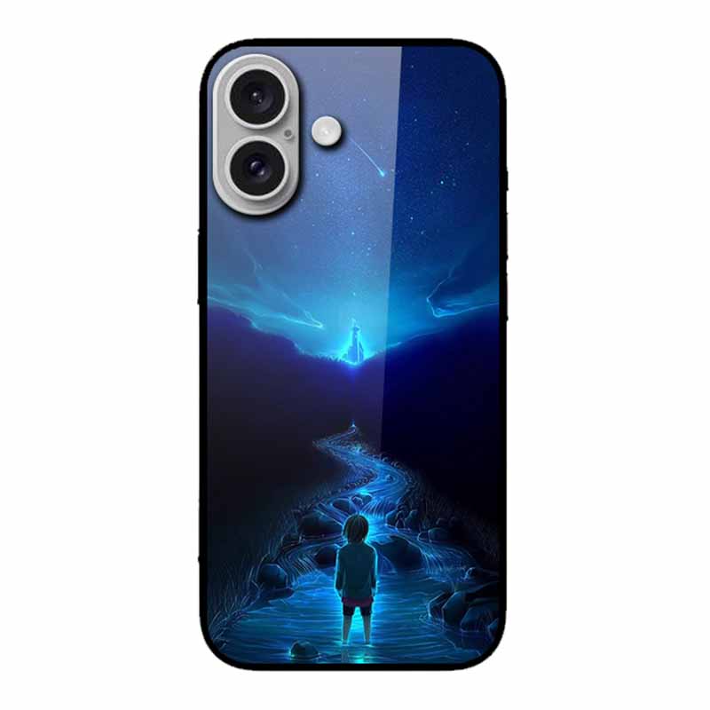 Glass Case For iphone 16 Plus 16Plus Coque Tempered Glass Hard Back Cover For iphone 16 Plus Phone Case Soft TPU Black Bumper