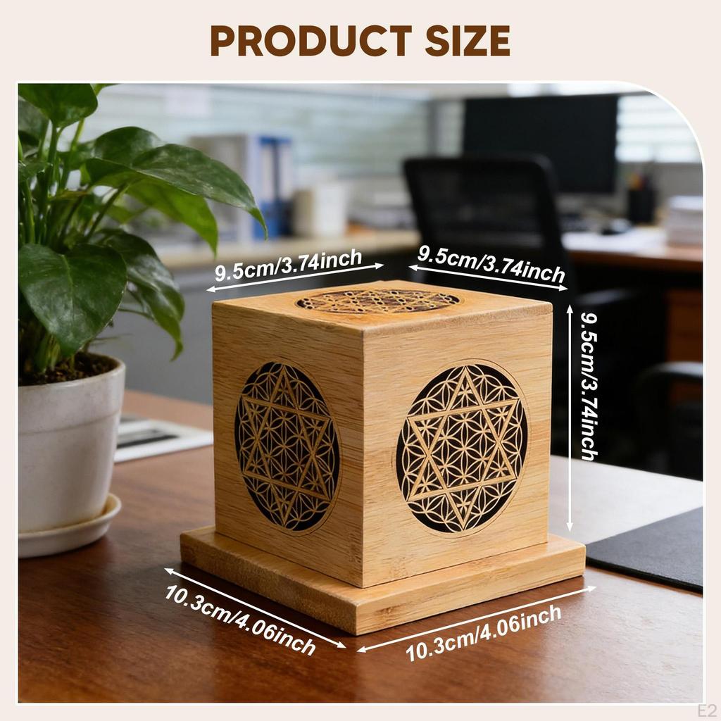Burner Box Wooden Ornament Housewarming Gifts Practical Collectible Holder Decoration for Living