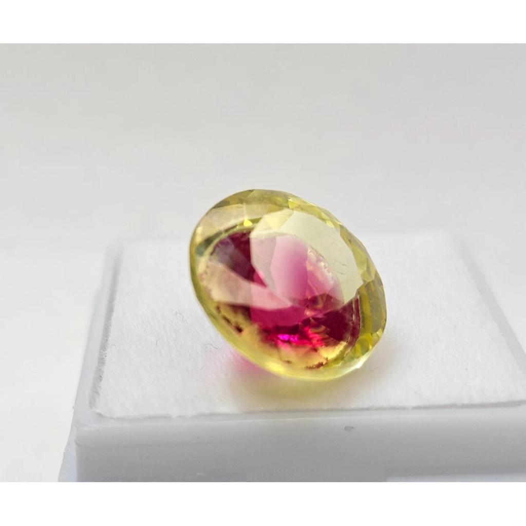Beautiful Pitambari Sapphire Bi-Color 12+ Ct Round Cut Loose Gemstone