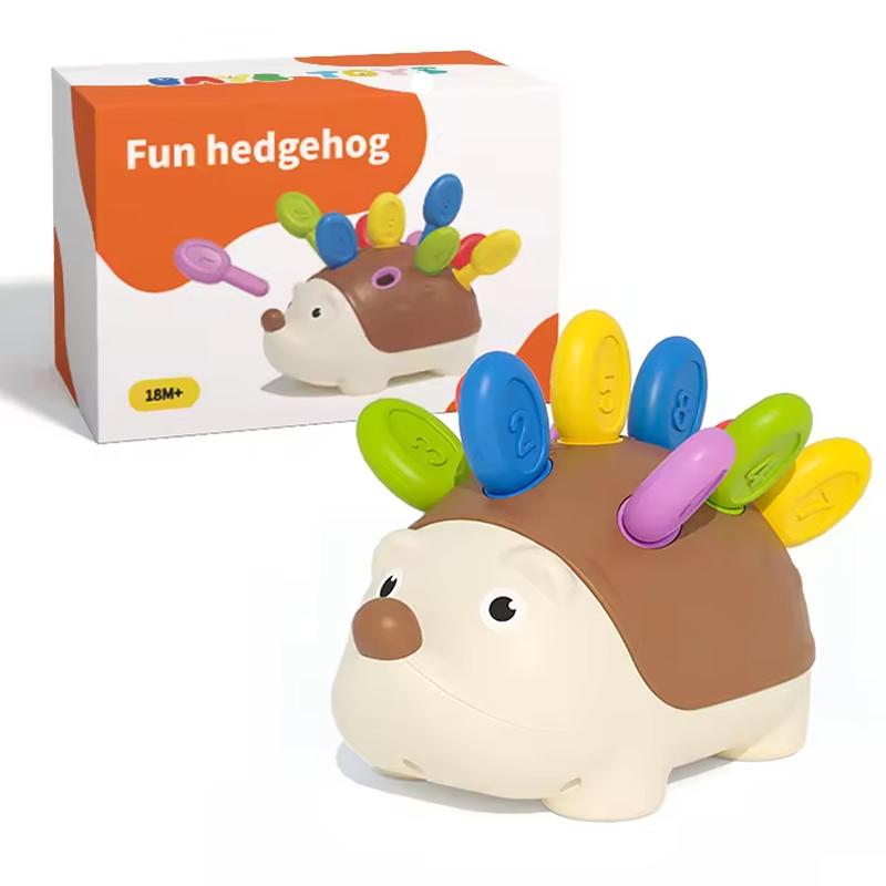 Sensory Educational Toy Hedgehog Montessori Baby Digital Color Matchingtoys Hand-Eye Coordination Develop Concentration Children
